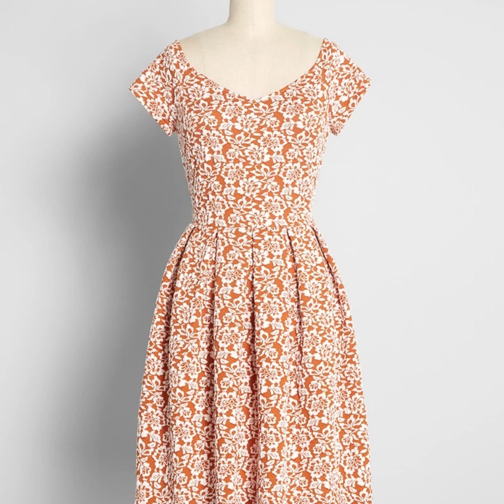 ModCloth Eyes From Across the Room Fit and Flare Dress